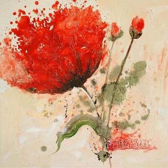 Textured Flowers oil painting